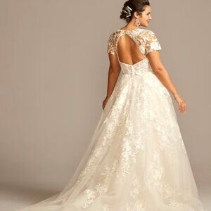 Brand New Beaded Lace Ball Gown Wedding Dress – Size 18, NWT